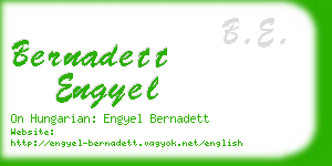 bernadett engyel business card